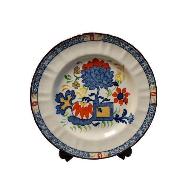 Mason's Ironstone Trio of Early Mason's Jardiniere Pattern Plates - Circa 1894 For Sale - Image 4 of 8