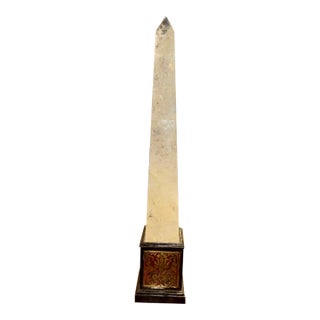 Large 19th C. French Rock Crystal and Boulle Obelisk For Sale
