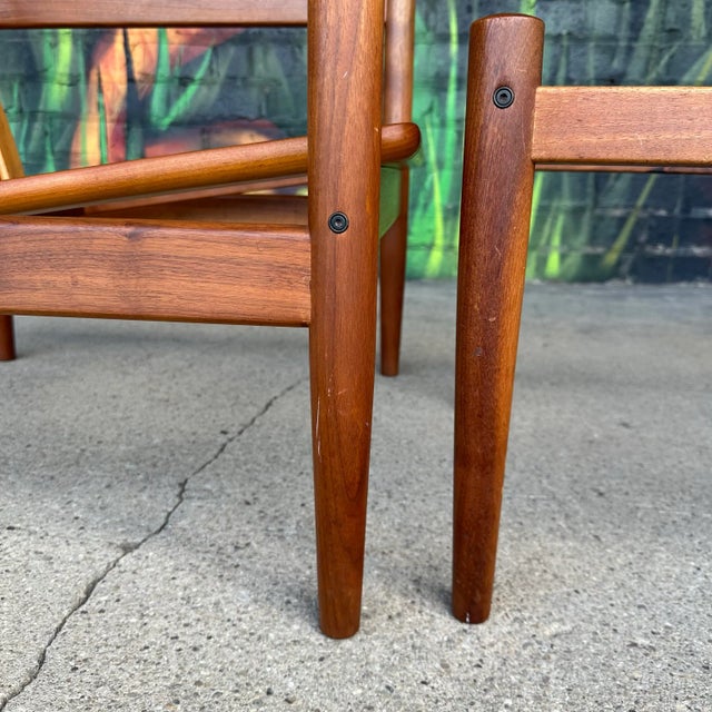 Børge Jensen & Sønner Teak Lounge Chair and Ottoman for Bernstorffsmide Møbelfabrik For Sale - Image 10 of 12