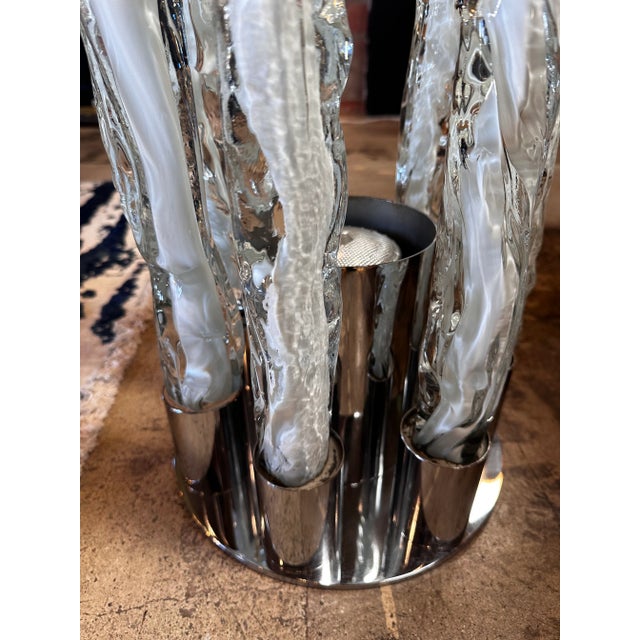 Italian Murano Glass Floor Lamp by Ettore Fantasia Gino Poli for Sothis 1960s For Sale - Image 9 of 9