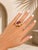 Vintage Italian 18k Gold Carved Rubellite Tourmaline Diamond Bombe Ring, Size 7 For Sale - Image 12 of 12