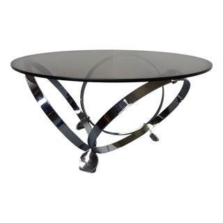 Space Age Glass Coffee Table by Knut Hesterberg for Ronald Schmitt, 1960s For Sale