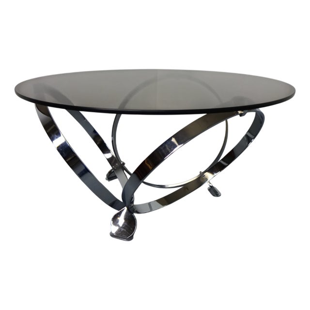 Space Age Glass Coffee Table by Knut Hesterberg for Ronald Schmitt, 1960s For Sale