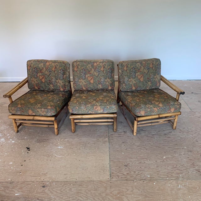 Wood 1970s Mid Century Rattan Bamboo Modular Sectional Sofa For Sale - Image 7 of 11