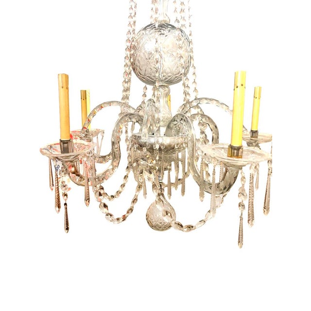Late 18th Century George III Anglo Irish Cut Crystal Chandelier For Sale - Image 4 of 4