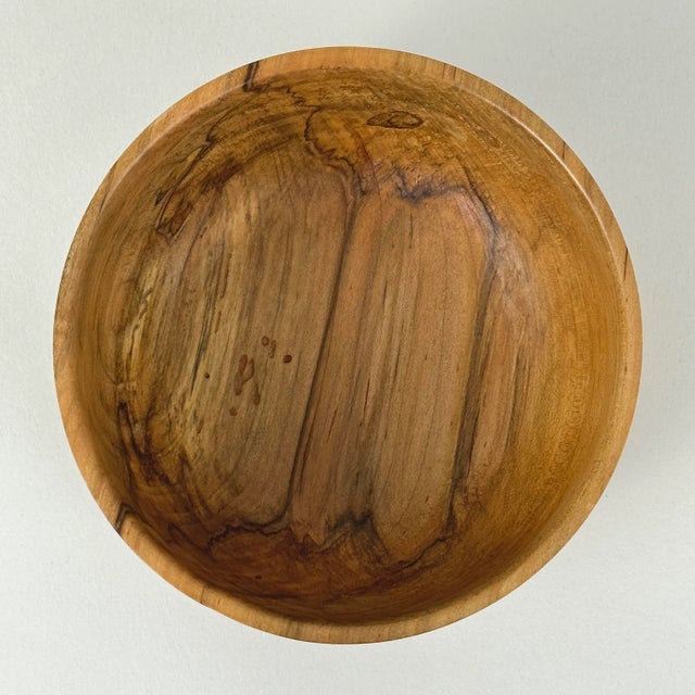 Early 21st Century Vintage Studio Craft Turned Maple Bowl and Turned Honey Locust Bowl, Signed For Sale - Image 5 of 9