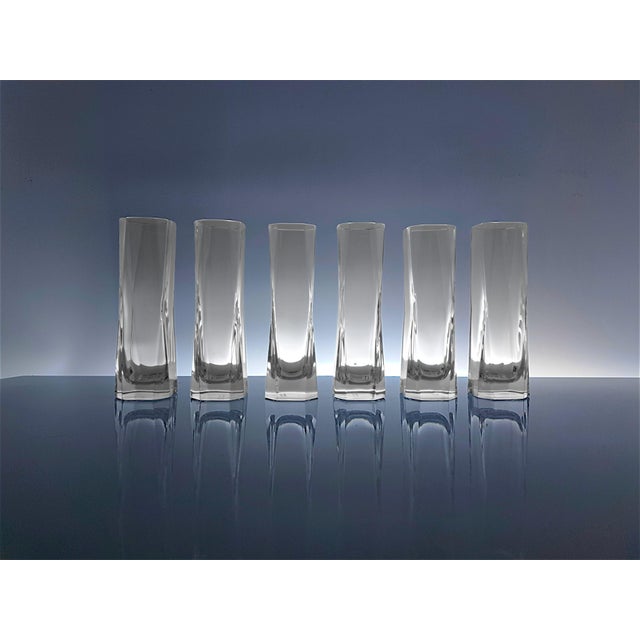 Vintage Crystal Shot Glasses by Cini Boeri for Arnolfo Di Cambio, 1970s, Set of 6 For Sale - Image 7 of 10