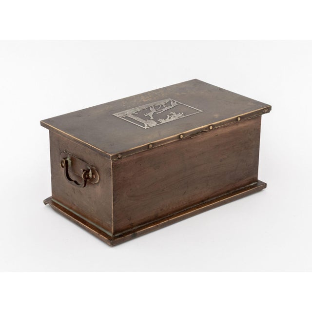 Metal Smith Metal Arts Co. Sterling Silver and Bronze Casket For Sale - Image 7 of 9