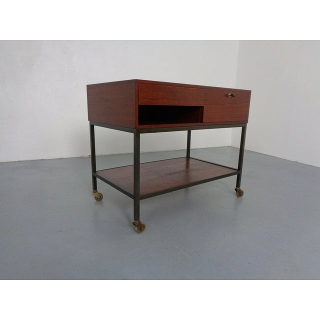 Mid-Century Modern Rollable Chest with Drawer by Herbert Hirche for Christian Holzäpfel, Germany, 1950s For Sale - Image 3 of 17