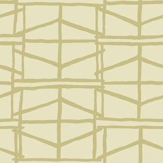 Abacus Wallpaper by Susan Hable in Moss Green For Sale