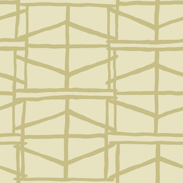 Abacus Wallpaper by Susan Hable in Moss Green For Sale