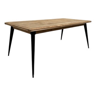 Oak Table with Legs from Tolix For Sale