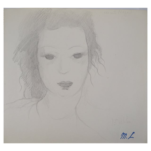 Marie Laurencin, Dreamer, Original Pencil Drawing For Sale
