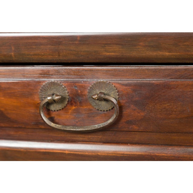 Chinese Late Qing Dynasty 1900s Brown Bedside Cabinet with Drawers and Doors For Sale - Image 12 of 13