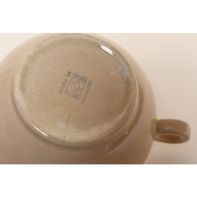 French Art Deco Taupe Ceramic Lidded Sugar Bowl by Jean Luce For Sale - Image 13 of 14
