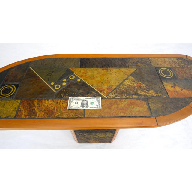 Boomerang Shape Slate Tile Top & Base Mid Century Modern Studio Coffee Table For Sale - Image 14 of 16