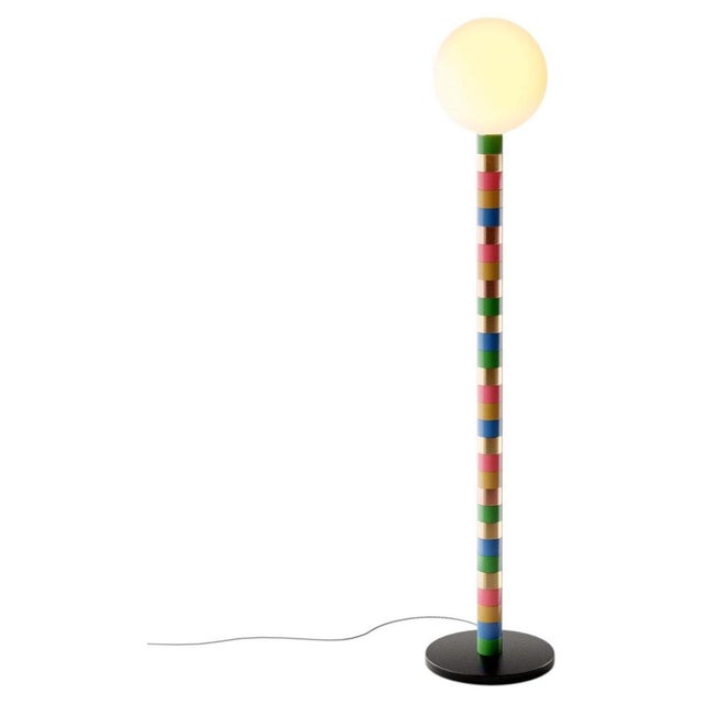 Donna III Floor Lamp in Brass with Copper and Aluminium by Marine Breynaert For Sale - Image 6 of 6