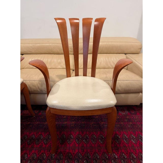 Postmodern Set of 8 a Sibau Post Modern Italian Dining Chairs For Sale - Image 3 of 12