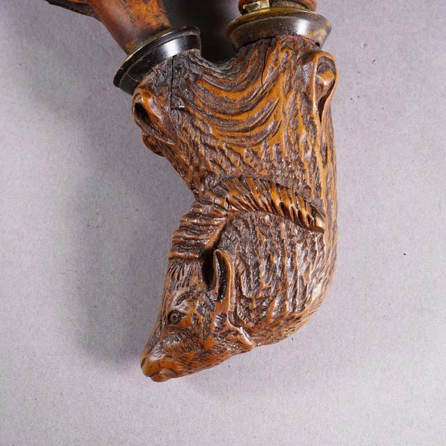 Carved Black Forest Tobacco Pipe, Germany Ca. 1900 For Sale - Image 6 of 9