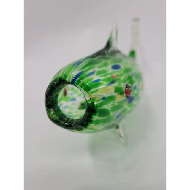 Mid Century Modern ItalianGreen Art Glass Fish Sculpture Chairish