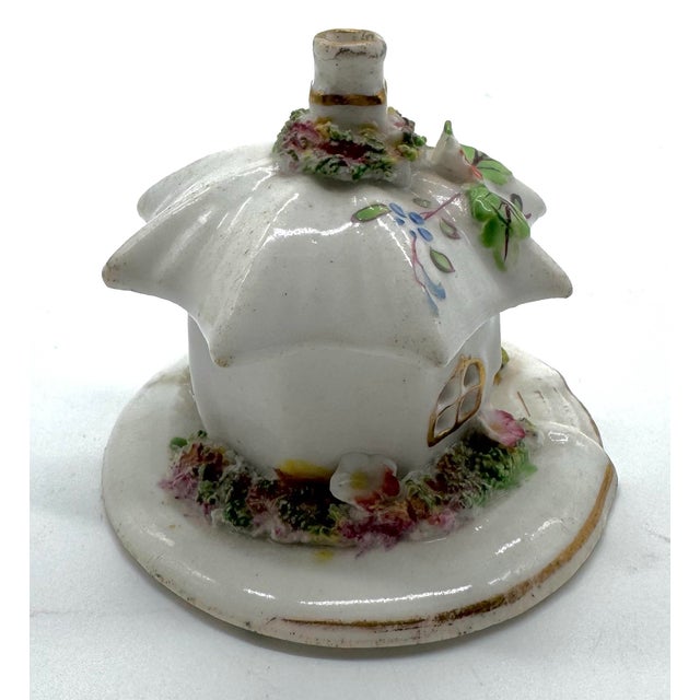 Staffordshire Antique Staffordshire Porcelain Cottage Pastille Burner, 19th Century For Sale - Image 4 of 6