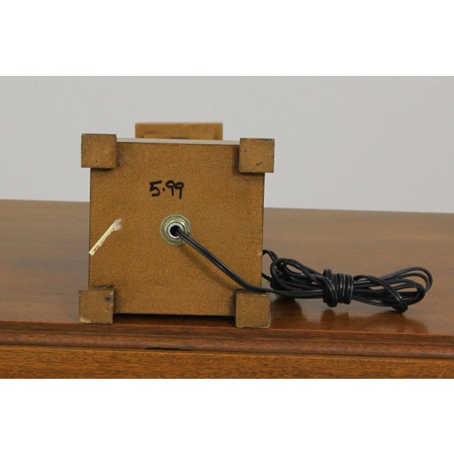 Brown Pair Adam Style Paint Decorated Table Lamps For Sale - Image 8 of 9