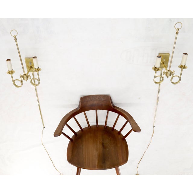 Pair of Twisted Brass Tube Trumpet Shape Sconces For Sale - Image 11 of 14
