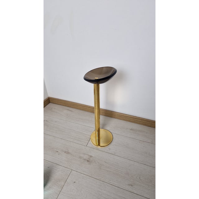 Black Ashtray in Metal with and Glass in the style of Fontana Arte, 1960s For Sale - Image 8 of 11
