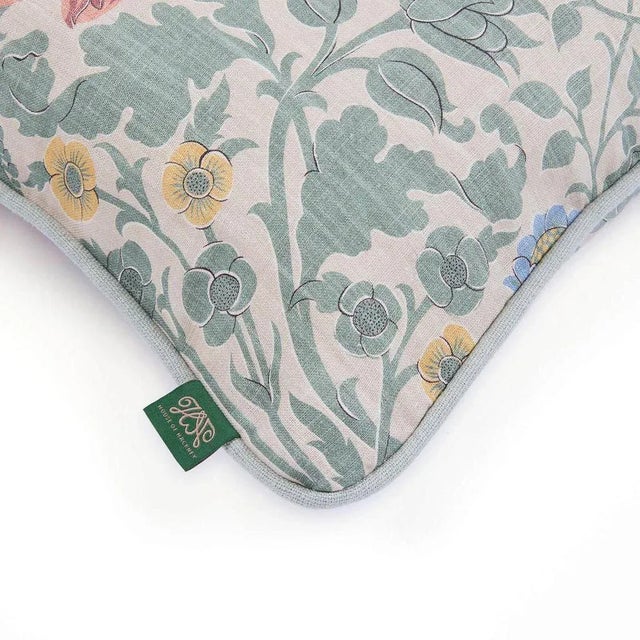 English HYACINTH NOUVELLUS Hemp Cushion - Phlox For Sale - Image 3 of 3