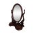 Victorian Style Solid Mahogany Shaving Mirror For Sale