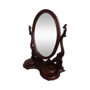Victorian Style Solid Mahogany Shaving Mirror