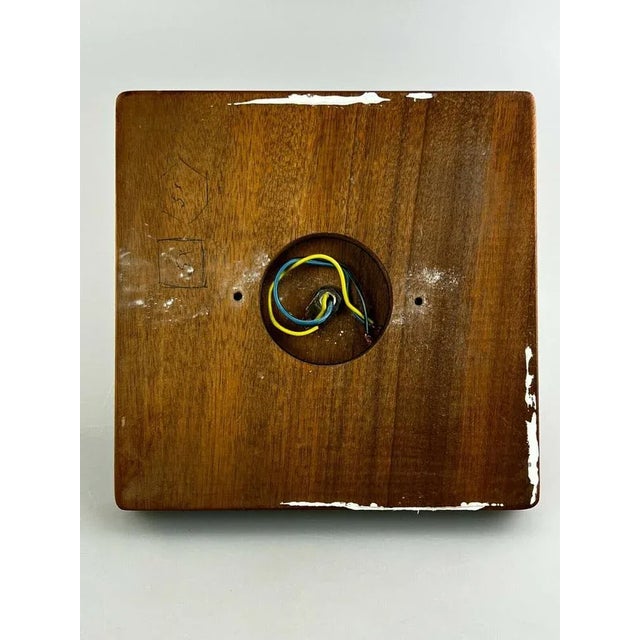 Mid-Century Space Age Wall Lamp in Wood & Metal, 1960s & 1970s For Sale - Image 6 of 7