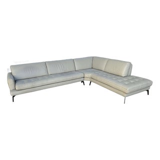Bracci Leather Sectional Sofa For Sale