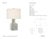 AERIN by Visual Comfort Signature Aviva 24" Table Lamp in Volcanic Ivory with Linen Shade Designer: AERIN Height: 24"...