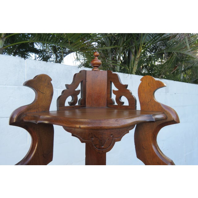 Victorian Eastlake Carved Tall Corner Display Shelves Etagere 5802 For Sale - Image 4 of 12