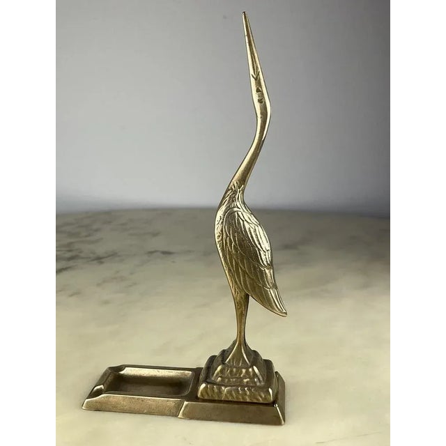 Mid-Century Modern Brass Flamingo Ashtray or Pot Holder, Italy, 1960s For Sale - Image 3 of 11