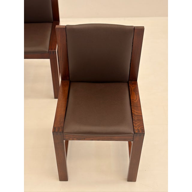 Vintage Wooden and Skai Chairs, 1960s, Set of 6 For Sale - Image 12 of 18