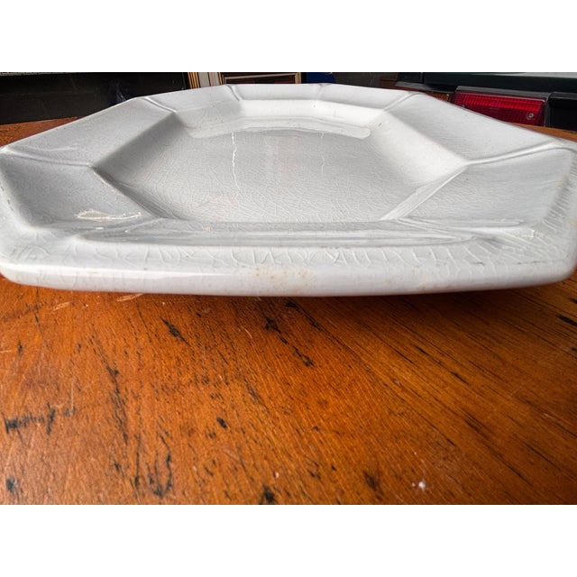 White 19th Century Pure White English Ironstone Octagonal Platter For Sale - Image 8 of 8