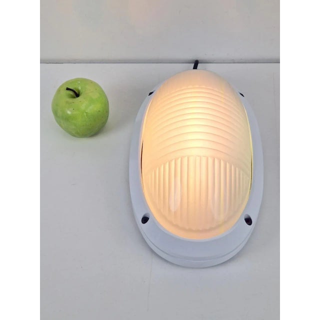 Vintage Oval Outdoor Wall Lamp by Simes Vedo, 1980s, Set of 4 For Sale - Image 4 of 15