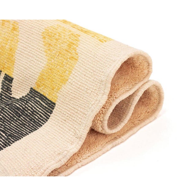 Beige Hand-Knotted Wool Rug by Azele Studio For Sale - Image 8 of 10