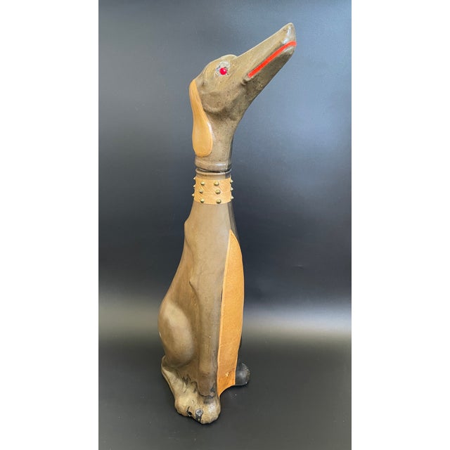 This hound dog decanter, likely a dachshund, is such an interesting piece from the Mid-Century era. It features...