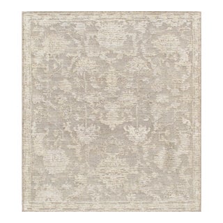 Pasargad Home Oushak Taupe Wool Area Rug- 8' 9'' X 9'11'' For Sale