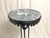 Early 20th Century Antique Round Black & White Marble Top Wrought Iron Pedestal Stand For Sale - Image 5 of 7