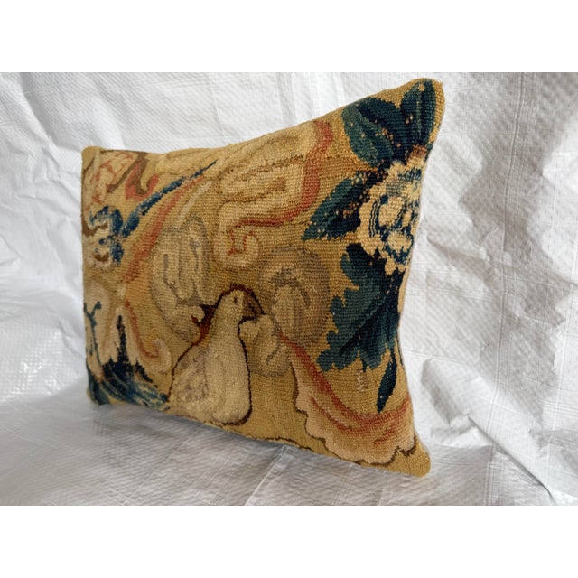 Baroque 17th Century Flemish Verdure Tapestry Pillow For Sale - Image 3 of 7