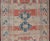 Tribal Medallion Design Vintage Turkish Oushak in Cream, Blue, and Terracotta 4'5 X 6'7 For Sale - Image 4 of 11