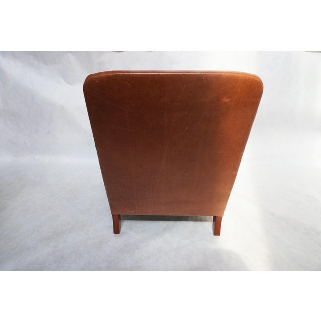 1990s Leather Poete Armchair by McNamara & Hirschman For Sale In Los Angeles - Image 6 of 16