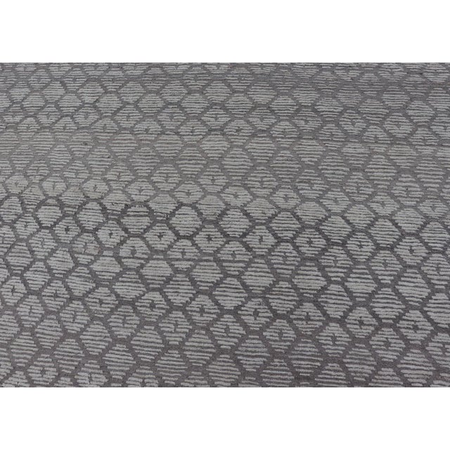 Textile Modern Moroccan Rug With Sub-Geometric Design by Keivan Woven Arts 9'7 X 11'10 For Sale - Image 7 of 11