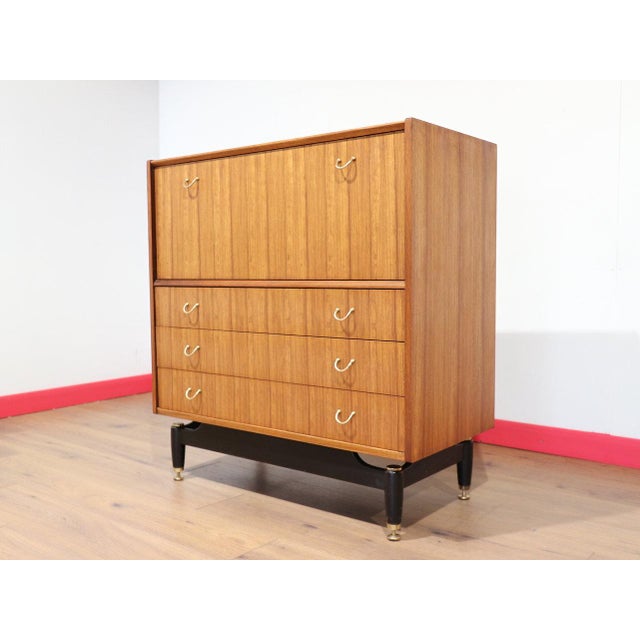 Mid Century Modern Vintage Teak Dresser Bar Cart Cocktail Cabinet by G Plan For Sale - Image 10 of 13