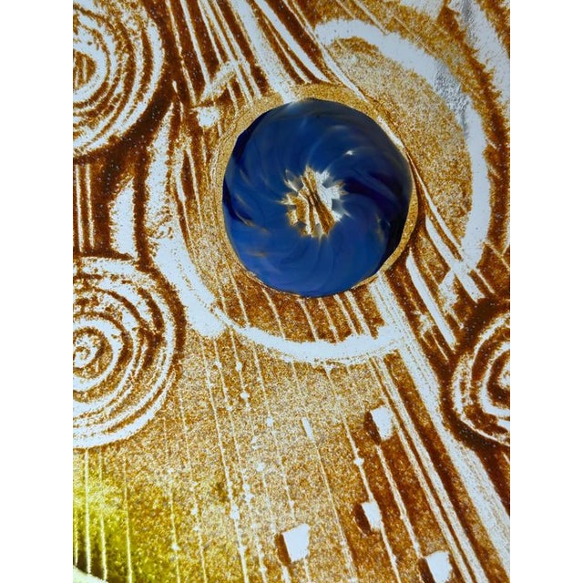 German Handmade Fused Glass Wall Art with Radiant Earth and Planets, 1990s For Sale - Image 11 of 14