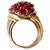 1960s 14K Gold and Pave Rubies Bombe Cocktail Ring For Sale In Palm Springs - Image 6 of 8